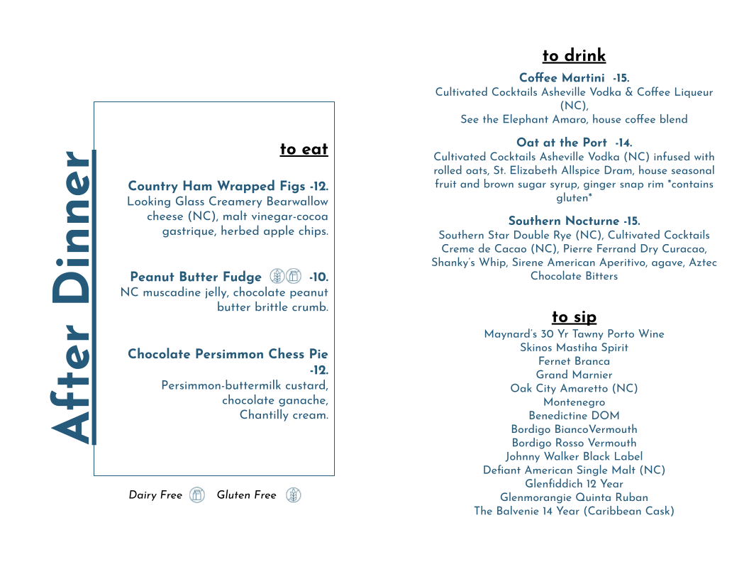 Fall Menu 2025 After Dinner web version