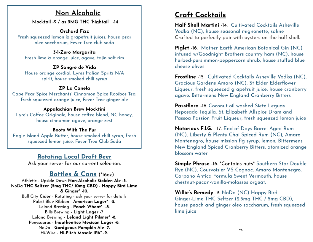 Mocktail, craft cocktails, hightails