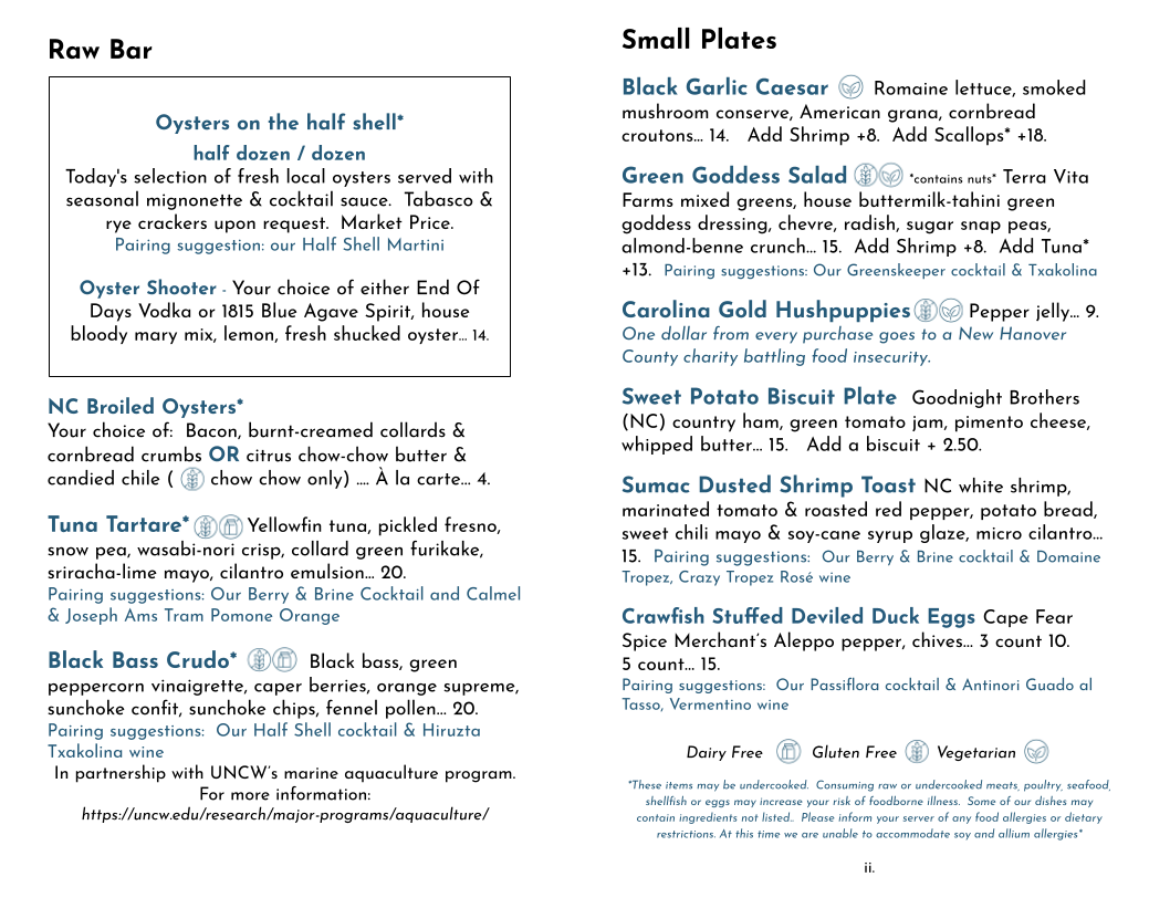 Spring Menu 2026 Revision 2 Raw Bar